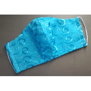 Exclusief handgemaakt mondmasker / mondkapje Hemelsblauw Kind