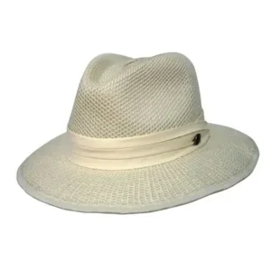 UV heren  zonnehoed reishoed fedora cremewit
