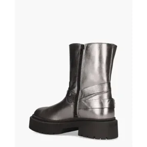 Steve Madden Garoche Zilver Dames Enkellaarsjes
