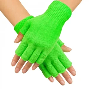 Neon groene handschoenen - Fluo groene handschoenen zonder vinger toppen