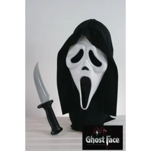 Masker - Ghost face - Met capuchon & mes
