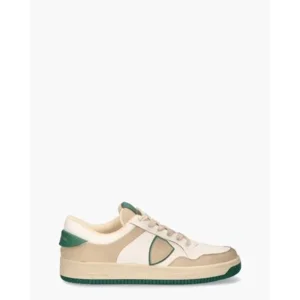 Philippe Model Lyon Recycle Mixage Wit/Beige/Groen Herensneakers