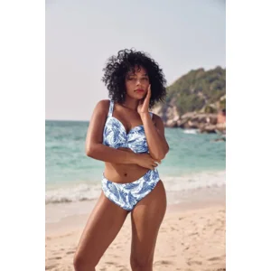 Anita bikini met beugel: Blauw / wit, midi slip ANI.364