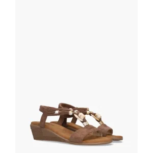 Ella Cruz Zyenna Taupe Damessandalen