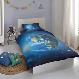 Kinder dekbedovertrek Earth  Space- de aarde vanuit de ruimte