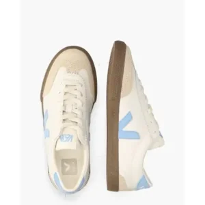 Veja Volley O.T. Leather Wit/Blauw Damessneakers