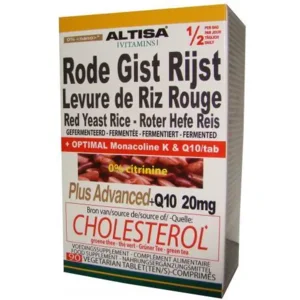 Altisa Rode Gist Rijst Advanced + Co Q10 sliktabletten 90 tabl