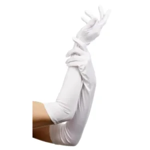 Handschoenen Wit Glans | Lang 