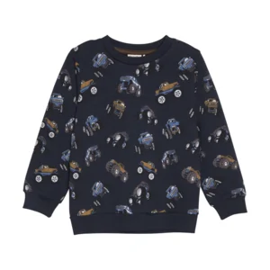 Minymo Jongens Blauwe Sweater - Auto's