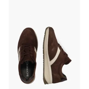 Cypres Adi Bruin/Wit Damessneakers