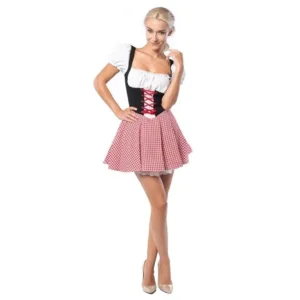 Kostuum - Dirndl - Jurk - Eva - Rood - M