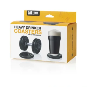 Bitten Onderzetters Heavy Drinker set van 6 stuks