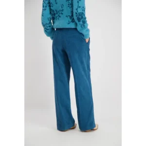 Signe Nature Broek: Ribfluweel, Petrol ( Signe.1168 )
