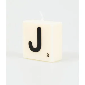 Cijfer- / letterkaarsje - Scrabble - J