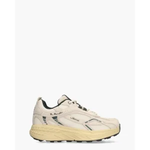 Mercer Amsterdam The Re-Run Max Beige/Groen Damessneakers