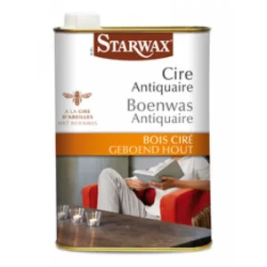 Starwax Boenwas antiquaire geboend hout (midden eik) -  Cire antiquaire bois ciré (chêne moyen)