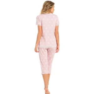 Pastunette Pyjama Dames: Korte mouw, drie kwart broek Tencel