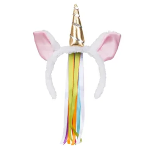 Unicorn diadeem - Unicorn Tiara met lintjes - Lintjes in opvallende kleuren