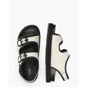 Scholl Juliette Zwart/Wit Damesslippers
