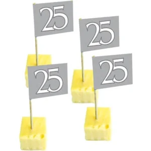 Prikkertjes - 25 Jaar getrouwd - Zilver - 50st.