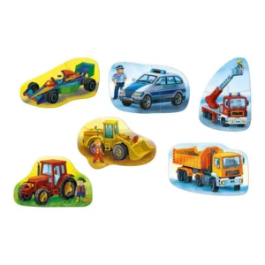Puzzel - Eerste puzzels - Voertuigen - 2, 2, 3, 3, 4 & 4st.
