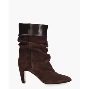 Julie Dee SE4011 Aubergine Dames Enkellaarsjes