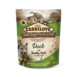 CARNILOVE DOG POUCH EEND / TIMOTHY GRAS 12X300 GR
