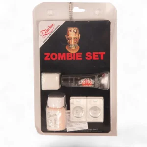 Zombie Make Up Set Halloween inclusief 2 witte weeklenzen Liquid Latex Kunstbloed