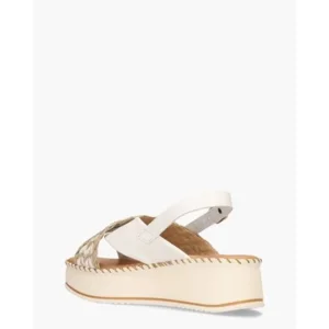 Cypres Werna Wit/Beige/Bruin Damessandalen