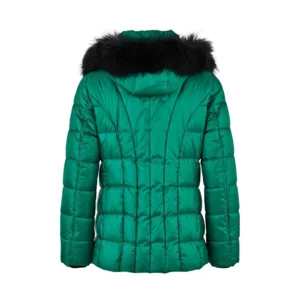 Frandsen winterjas: Groen met afneembare kap ( bruine pluche ) ( GOD.32)