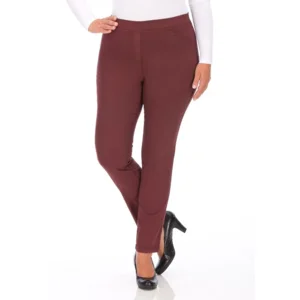 KJ Brand Broek: Jenny, bordeaux, met elastiek in de lenden ( BRA.342 )