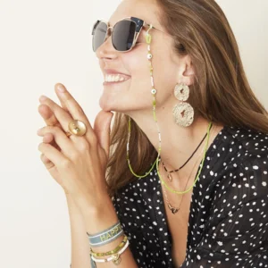 Brillenketting - Hearts Groen