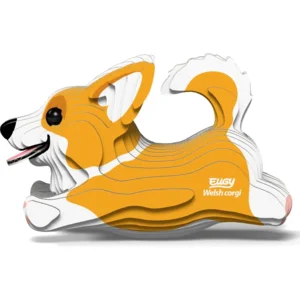Bouwpakket - Eugy 3D - Huisdier - Hond Welsh corgi - 27st. - 8,5x3,7x5,4cm - Karton - 6+