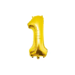 Folieballon - 1 jaar - Goud - 40cm - Niet geschikt voor helium