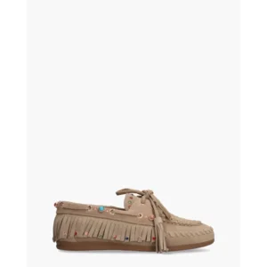 Miss Behave Beige Dames Veterschoenen