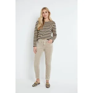 Para Mi Broek: Bowie, vintage Corduroy, Beige Marble ( PARA.288 )