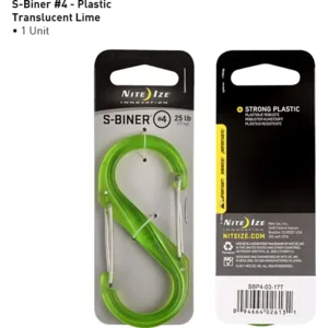 Nite Ize S-Biner Size #4 Plastic Groen Karabijnhaak SBP4-03-17T