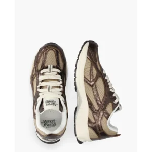 Mercer Amsterdam The Re-Run Cracked Bruin Damessneakers