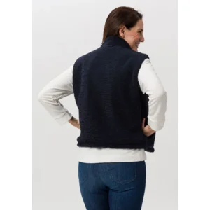 Frank Walder  Dames Bodywarmer, schapenvel, blauw ( WAL.82 )