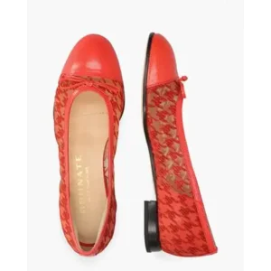 Brunate 11868 Rood Damesballerina's