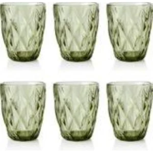 Affek Design Waterglazen Getint Groen 250ml Set van 6 Elise Green