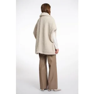 Rino & Pelle teddy jas: Luca, birch color, oversized ( RINO.78 )