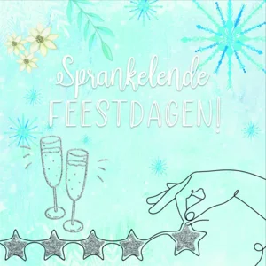 Kaarten - Kerst - Fine art - Sprankelende feestdagen! - 8st. - FI.0004