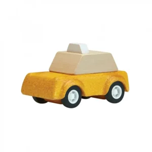 Plan Toys - Houten gele taxi