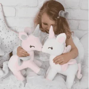 Metoo Unicorn Eenhoorn knuffel Large roze-32 cm -