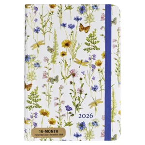 Agenda - 2026 - Compact - 16 maanden - Wilde bloementuin - 12,7x17,8cm