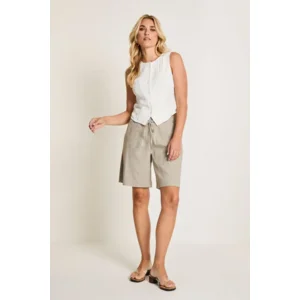 Para Mi Linnen Short: Mira, flowy linnen, Sand kleur ( zie vierde foto ) ( PARA.415 )