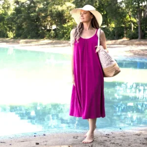 GL-Amour Raspberry beachdress in frambozeroze