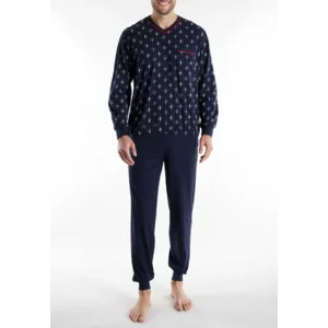 Gotzburg Heren pyjama: Blauw, Lange mouwen ( CEC.60 )