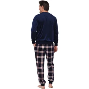 Pastunette pyjama heren: fleece, donker blauw ( PAS.130 )